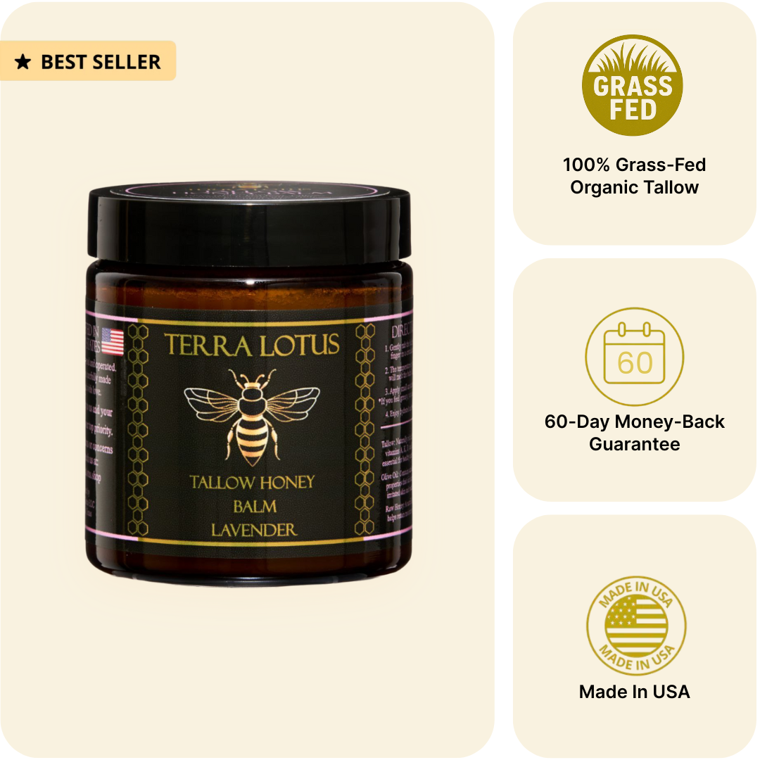 Organic Tallow Honey Balm - Moisturize &Soothe Your Skin The Natural Way