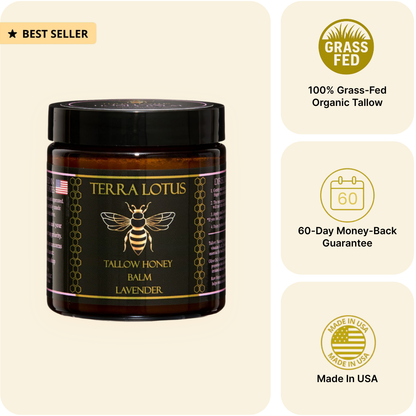 Organic Tallow Honey Balm - Moisturize &Soothe Your Skin The Natural Way