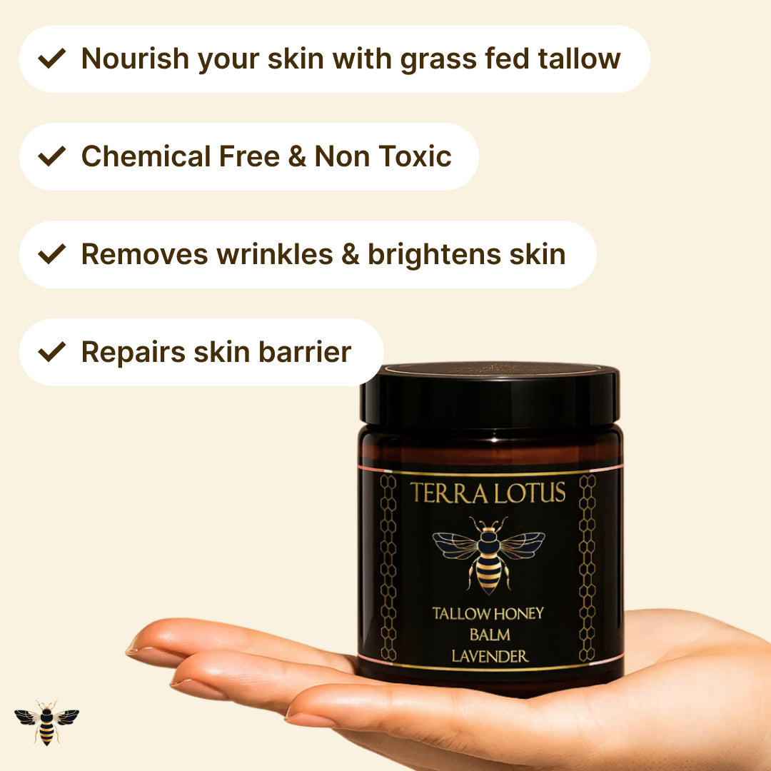 Organic Tallow Honey Balm - Moisturize &Soothe Your Skin The Natural Way